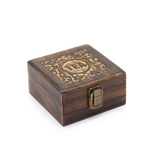 Mango Carved Tea Box - Small