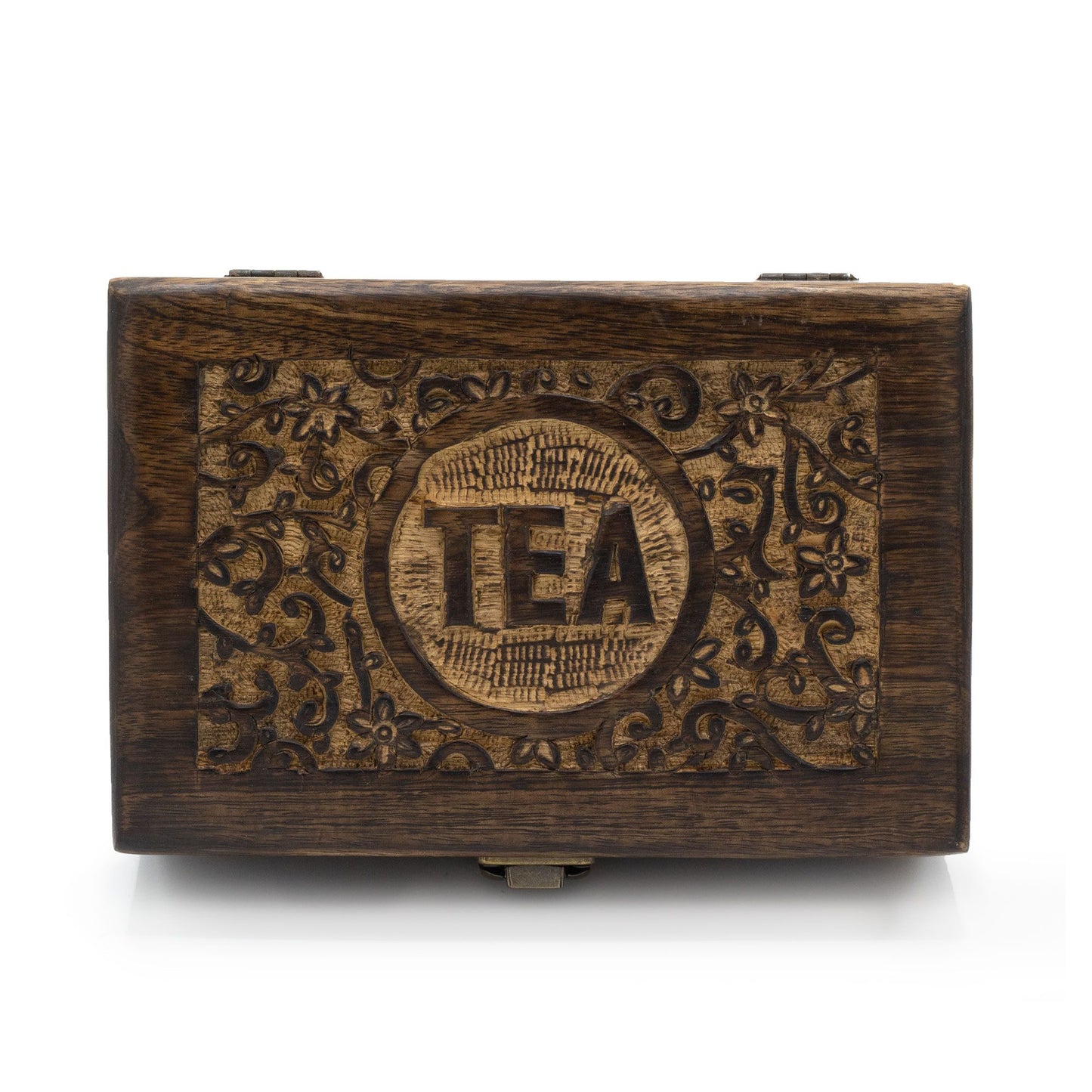 Mango Carved Tea Box - Medium