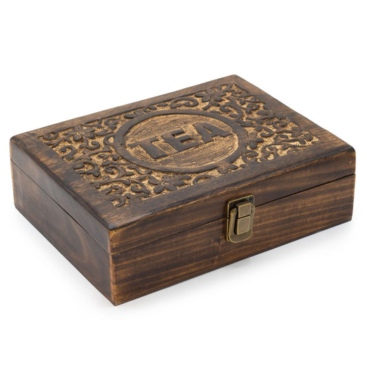 Mango Carved Tea Box - Large